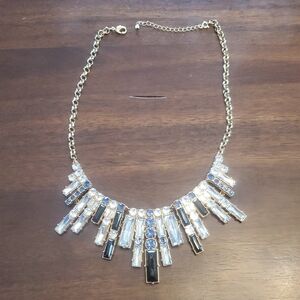 AVON Gold & Crystal Statement Necklace – Elegant & Bold!